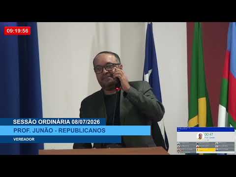  SESSÃO DIA 08/07/2026 – PRONUNCIAMENTO DO VEREADOR PROF. JUNÃO