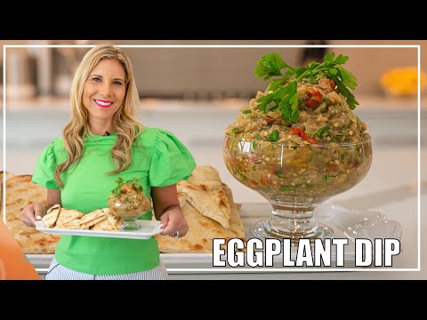 The BEST Roasted Eggplant dip ( Melitzanosalata )Recipe 🍆🍆🍆