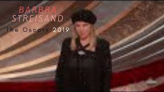 BARBRA STREISAND! Telling It Like It Is! At The Oscars 2019~Chadwick Boseman in the Audience....