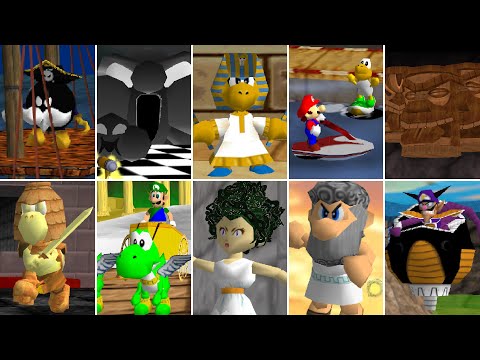 Super Mario 64 Through The Ages - All Bosses & Races
