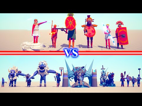 NEW ANCIENT Team vs NEW VIKINGS Team - Totally Accurate Battle Simulator TABS