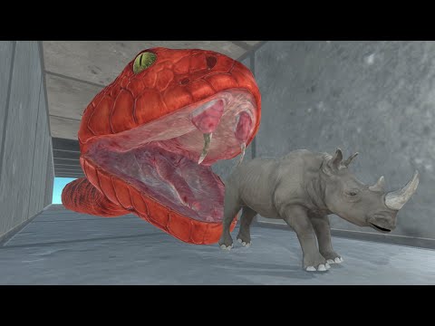 Tunnel of Nightmares Challenge | Escape from Titanoboa - Animal Revolt Battle Simulator