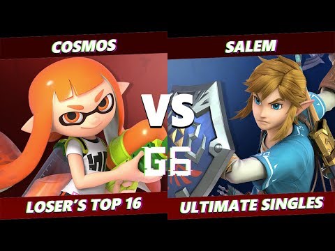 Glitch 6 SSBU - Liquid MVG | Salem (Link) VS PG | Cosmos (Inkling) Smash Ultimate Loser's Top 16