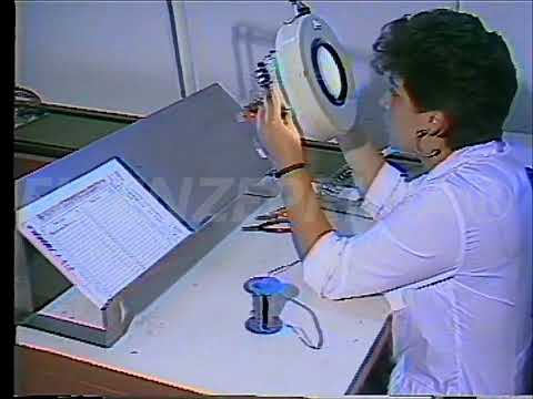 Hantarex factory CRT Monitor production.  Firenze - Giugno 1990