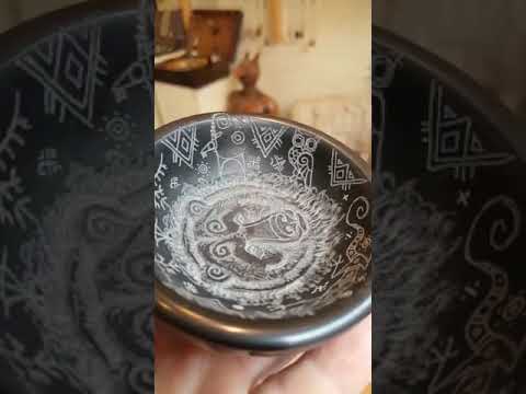 Bear, Shamanic Healing Bowl, hand-carved and designed by Timucin  Cakaloz