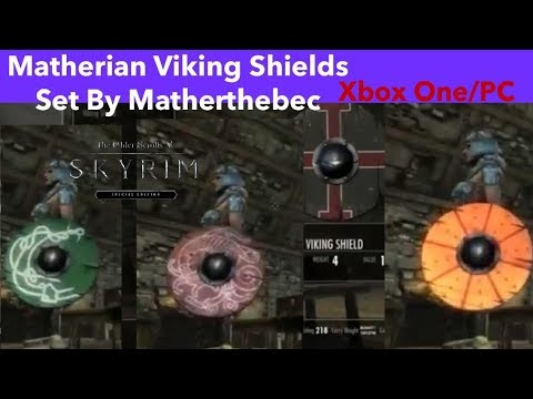 Skyrim SE Xbox One/PC Mods|Matherian Viking Shields Set By Matherthebec