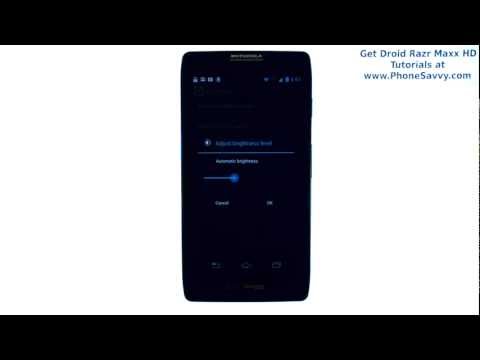 Motorola Droid Razr Maxx HD - How Do I Adjust Screen Brightness