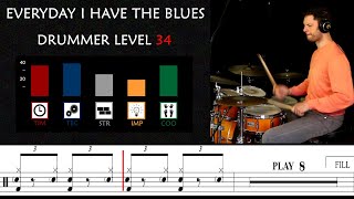 Everyday I Have the Blues - John Mayer. Drum Cover + Drum Sheet Transcription [Lesson 48]