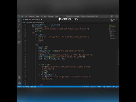 W04 Lab: Monopoly Program