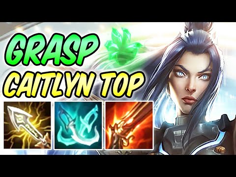 GRASP OF THE UNDYING PULSEFIRE CAITLYN TOP Full Crit | Build & Runes | League of Legends | S10