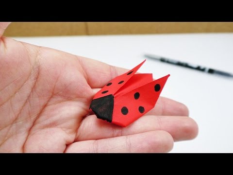 Marien Käfer Origami | Falten für Kinder | Deko & Geschenk
