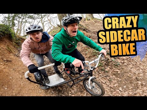 RIDING THE CRAZY SIDE CAR BIKE - HUGE CRASH!
