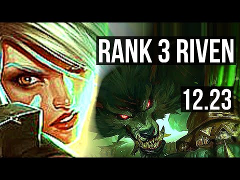 RIVEN vs WARWICK (TOP) | Rank 3 Riven, 71% winrate, Dominating | EUW Challenger | 12.23