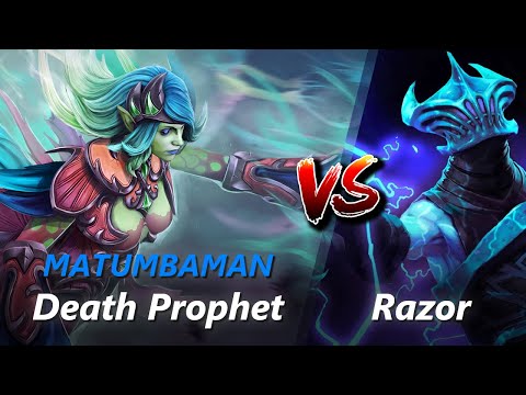 MATUMBAMAN safelane Death Prophet vs Razor/Earthshaker | First 10 minutes