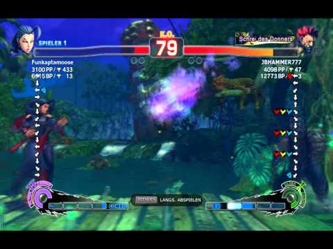 JBHAMMER777 (Akuma) VS Funkaptamoose (Rose) Ranked Matches SSF4 AE