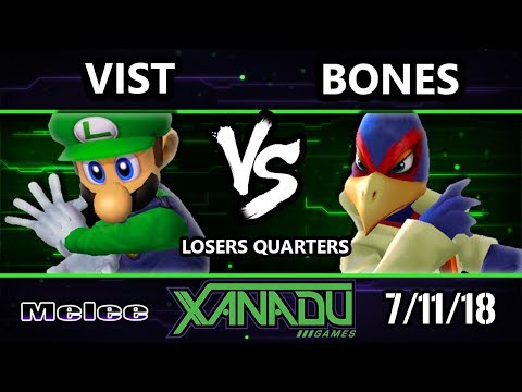S@X 258 SSBM - Vist (Luigi) Vs. Bones (Falco) - Smash Melee Losers Quarters