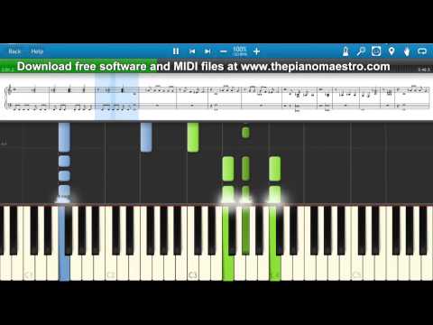 Frozen  - Madonna -- piano lesson with Synthesia
