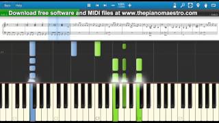 Frozen  - Madonna -- piano lesson with Synthesia