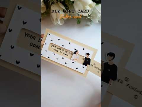 DIY SLIDER GIFT CARD IDEA #diy #birthdaycard #papercraft #cardmaking #art