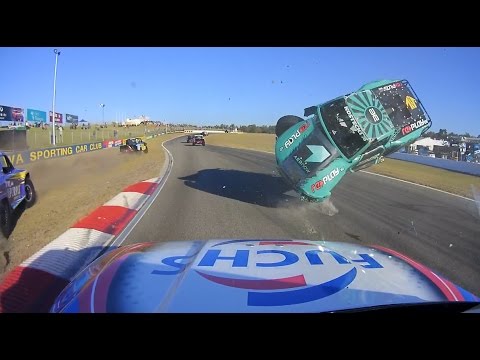 2017 Stadium SUPER Trucks Jake Kostecki Crash Perth, Australia