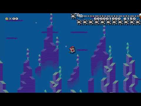 6-3 [水中散歩 -Underwater walk-] by きょん 🍄 Super Mario Maker #ank