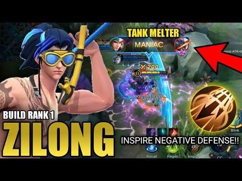 ZILONG MANIAC!! ZILONG BEST BUILD SIDELANE!! TOP 1 GLOBAL ZILONG BUILD - MLBB