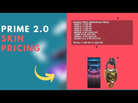 VALORANT- PRIME 2.0 SKINS PRICING (PHANTOM ,BUDDIES,PLAYER CARD)