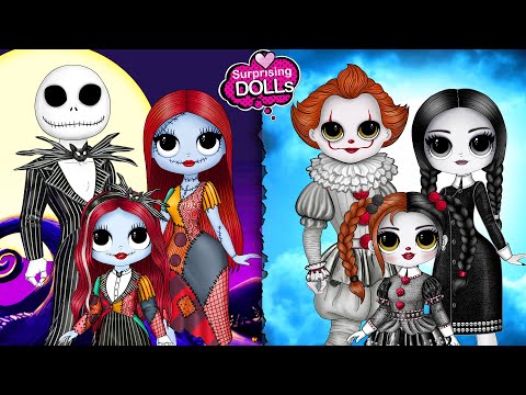 Corpse Bride, Sally & Jack Skellington, Wednesday Addams Become Parents - DIY Paper Dolls & Crafts