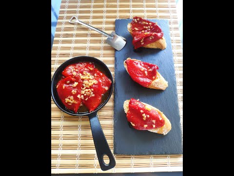 Pimientos del piquillo al ajillo