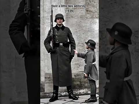 WW2 Historic Footage Colorized: The boy and the guard #ww2 #history #ww2stories