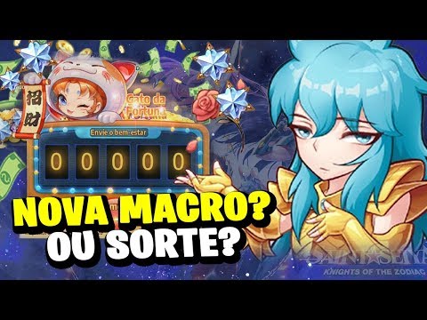 GATO DA FORTUNA VICIADO EM GEMAS! NOVA MACRO ? - Saint Seiya : Awakening