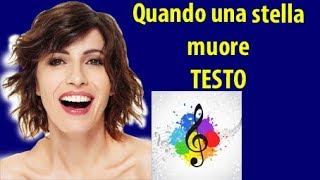 Giorgia-Quando una stella muore (testo in italiano)