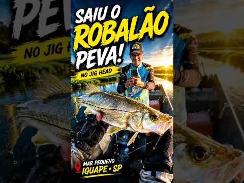 O ROBALÃO PEVA SAIU NO JIG HEAD! 😱 | Iguape-SP #fishing #pesca #pescaria #iguape