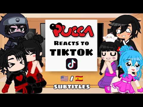 Pucca Reacts To TikTok || Pucca x Garu || Eng/Spa || Gacha Club