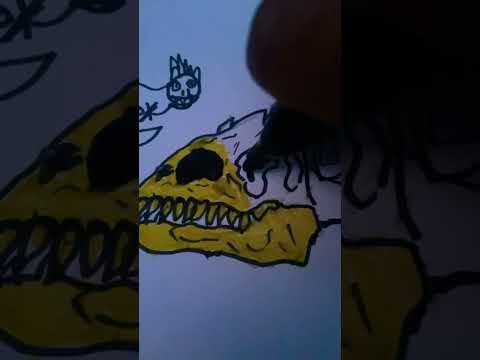 Drawing indominus rex skeleton from Jurasic world fallen kingdom