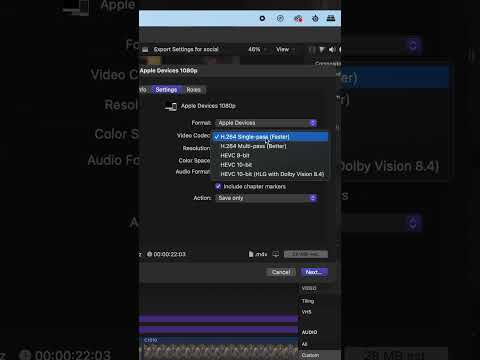 Best Final Cut Pro Export Settings for social media #videoediting #finalcutpro