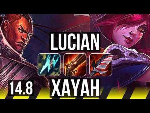 LUCIAN & Lux vs XAYAH & Rakan (ADC) | Rank 3 Lucian, Rank 9, 8/2/6 | KR Challenger | 14.8