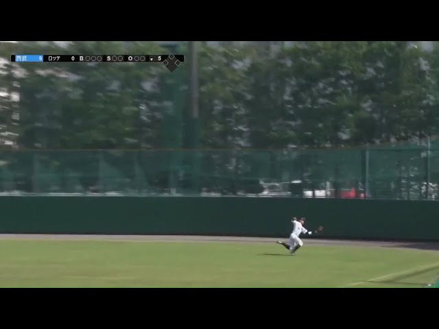 【ファーム】マリーンズ・加藤がスライディングキャッチで魅せる!! 2018/4/29 M-L(ファーム)