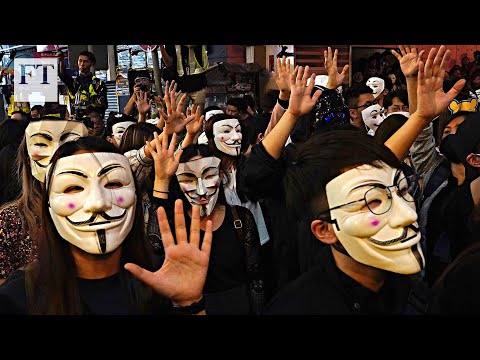 Police fire tear gas at Hong Kong protesters challenging face mask ban | Understanding Hong Kong Video