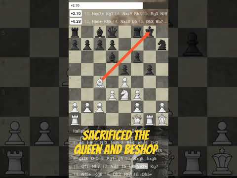 Sacrificed the Queen👑☠️#shorts #chess #chessmoves #chesstraps #checkmate