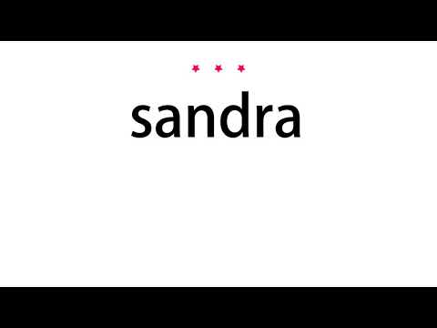 How to pronounce sandra - Vocab Today