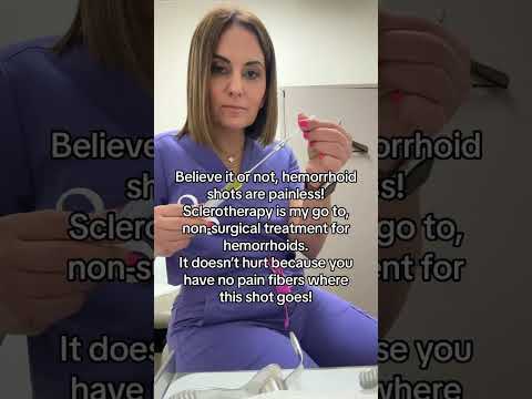 Sclerotherapy for internal hemorrhoids is painless. For internal hemorrhoids only. #hemorrhoids