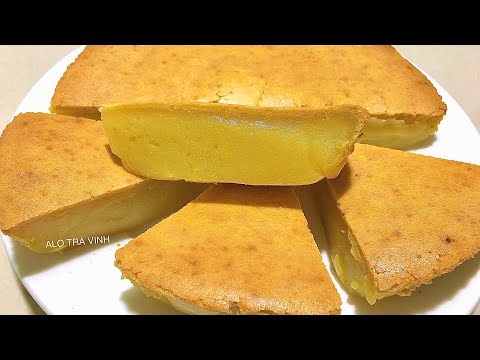 BÁNH ĐẬU XANH NƯỚNG Ngon Xuất Sắc- Cách nướng mới Không Lò và Chảo - Baked mung bean cake