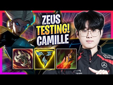 ZEUS TESTING CAMILLE IN KOREA SOLOQ! - T1 Zeus Plays Camille TOP vs K'sante! | Season 2024