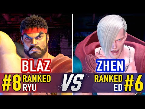 SF6 🤜 Blaz (#8 Ranked Ryu) vs Zhen (#6 Ranked Ed) 🤛 SF6 High Level Gameplay
