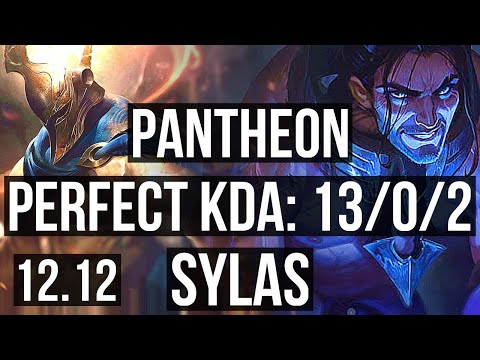 PANTHEON vs SYLAS (MID) | 13/0/2, 70% winrate, Legendary, 6 solo kills | KR Diamond | 12.12
