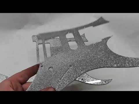 Platinum Silver Glitter Pickguard fits Ibanez (tm) RG350 MDX HSH image 23