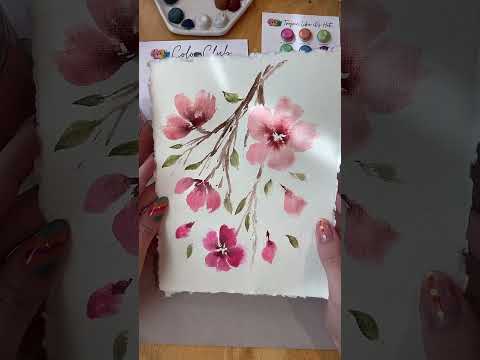 7/20 loose pink watercolor florals