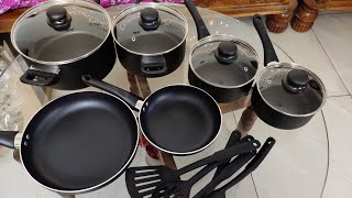 AmazonBasics 15 Piece Non-Stick cookware |Non-Stick |Amazon Cookware | BPA Free | Non Stick Cookware