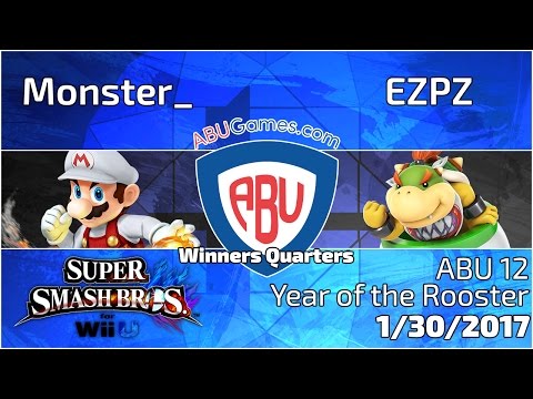 ABU 12: Monster_ (Mario) vs EZPZ (Peach/Bowser Jr.) - SSB4 Singles Winners Quarters